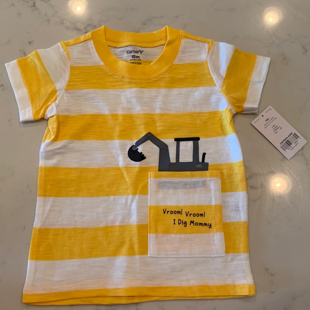 Adorable Construction Pocket Tshirt